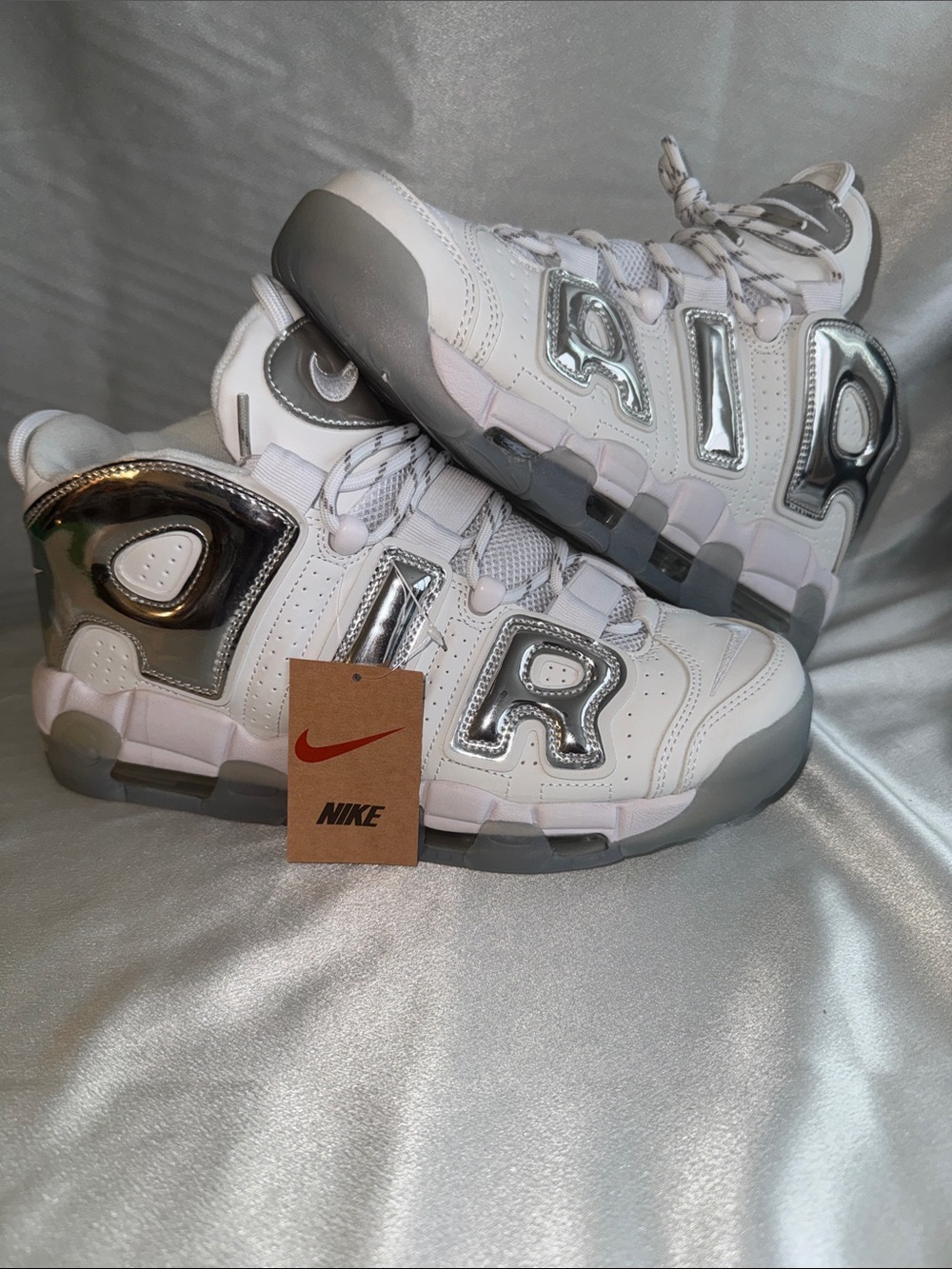 New! Nike Air More Uptempo 'White Chrome'
